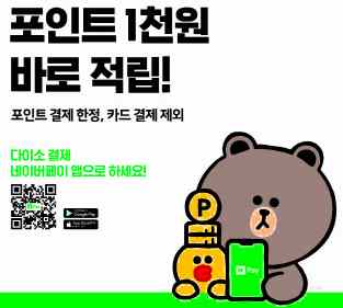 다이소에서 네이버페이로 결제하면 1천 포인트를 바로 적립받을 수 있다는 광고