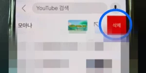 유튜브 검색내역 삭제 시키는 과정