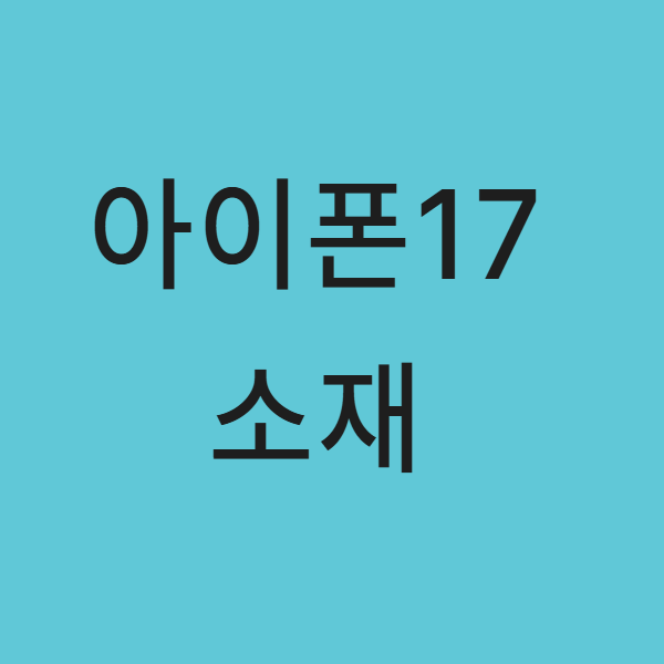 아이폰17 소재