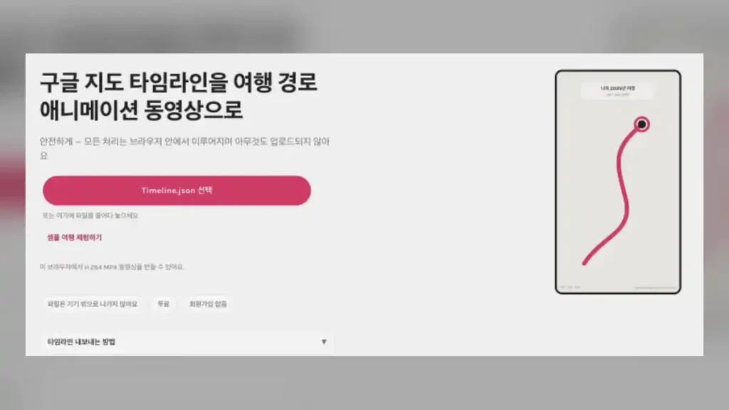 구글 타임라인 비주얼라이저 사용법, 사용 전에 확인할 세 가지: 파일, 기기, 기록 상태