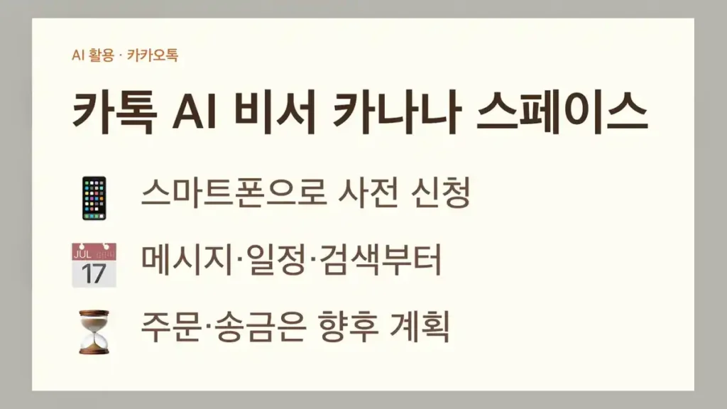 카톡 AI 비서 카나나 스페이스 한눈에 보기