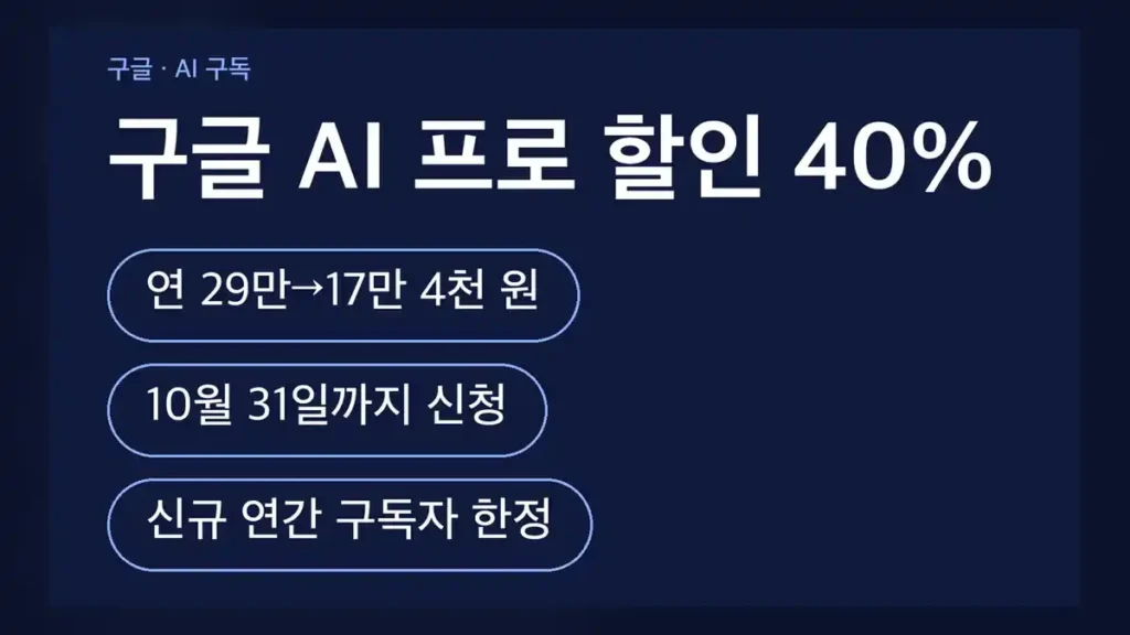 구글 AI 프로 할인 조건