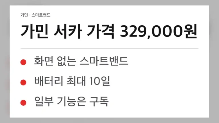 가민 서카 기본 사양